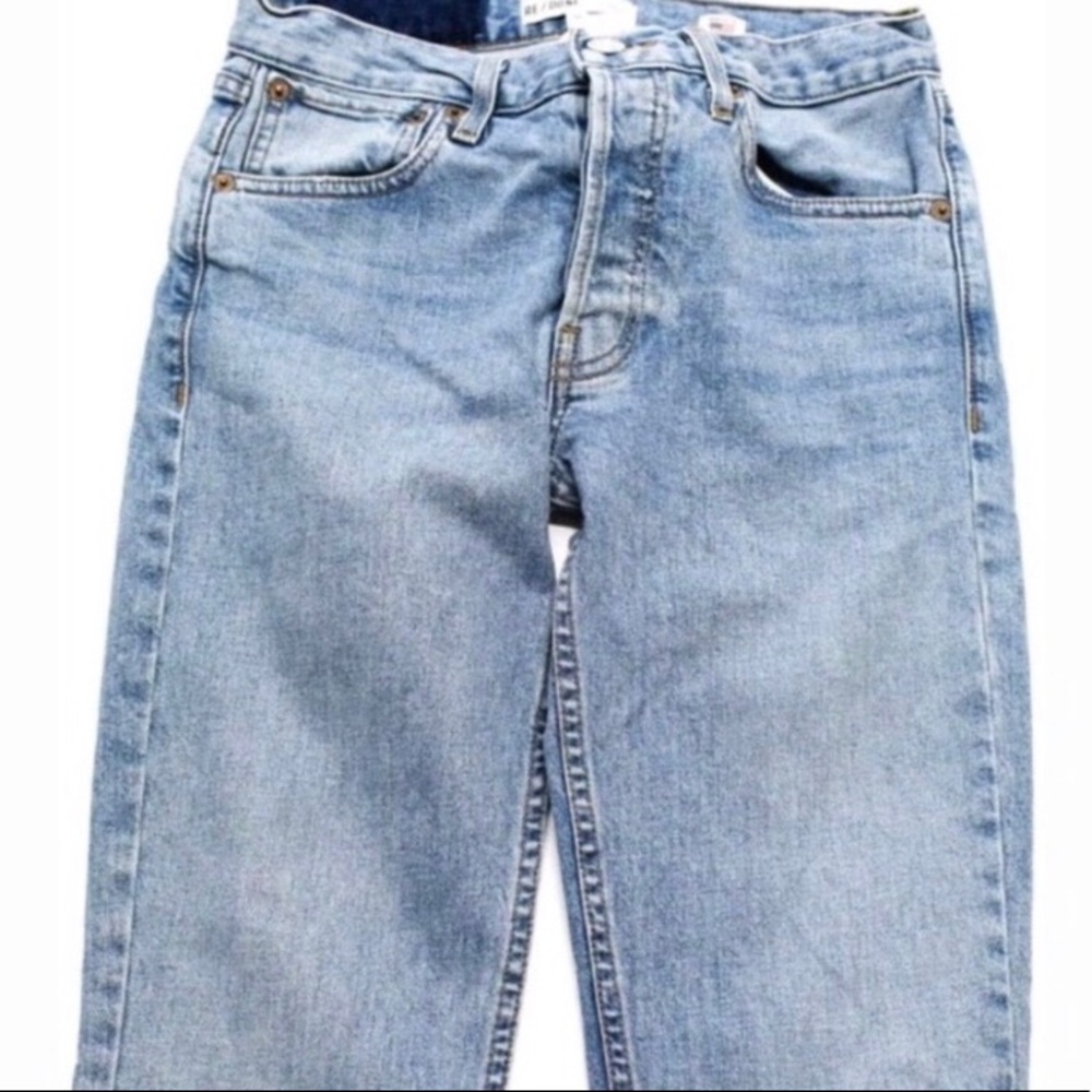Re/Done originals mid rise jeans light wash